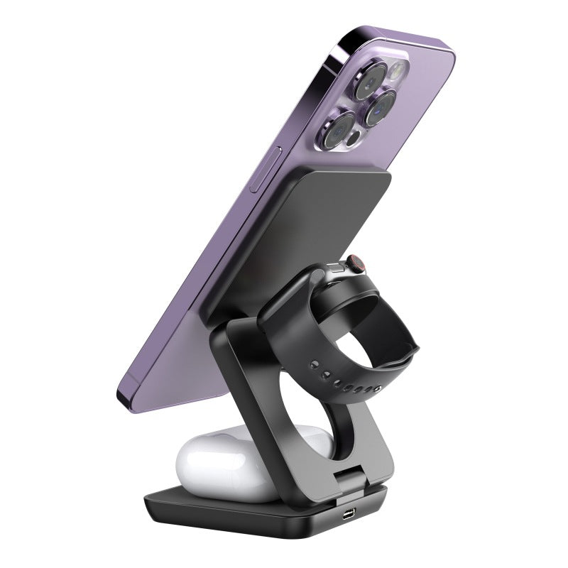Magnetic Suction Wireless Charging and Folding Phone Holder